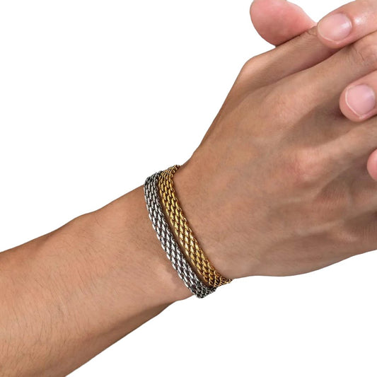 צמיד גורמט רטרו ציפוי זהב 18 קראט